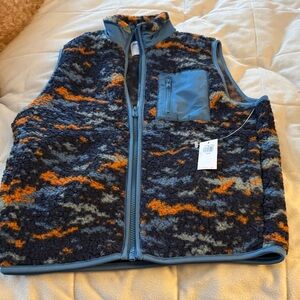 Old Navy Kids Fleece Vest - Blue, Orange, and Gray